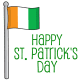 Irish flag with Happy St. Patrick's Day clip art