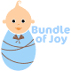 Large boy baby clip art "Bundle of Joy!"