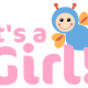&quot;It's a Girl!&quot; baby clipart with bee 
