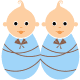 Free baby clipart: twin boys