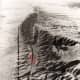 A 1960's aerial photo from the USGS showing a section of the San Andreas Fault that was moved 30 feet in the 1857 quake