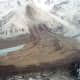This huge landslide from an unnamed 7,000-foot-high peak in the Alaska Range