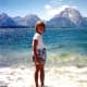 My niece at Jackson Lake in the Tetons