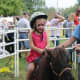 AAliyah riding the ponies!