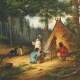 Caughnawaga (Kahnawake) Indians at Camp, painted by Cornelius Krieghoff