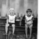 1974 - Christopher and Scott on the bar. Chris was three, Scott was five. They are my kids.