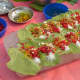 ingredients in a sweet paan before being folded