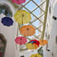 Umbrellas in the roof at Reok Palace, Szeged.
