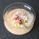 Bacon and onion are added to and stirred through the egg mayo