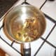 Starting to prepare garlic porcini mushrooms