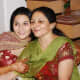 my daughter and her mom on the occasion of one of the functions during her marriage-the chuda ceremony.