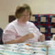 This is "Cindy", but not really. It's her nickname and she is a quilt-a-holic! That's what her shirt reads.