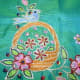 Aari or khatla Embroidery done on a cot originated in Barabanki, Uttar Pradesh.