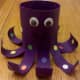 Our finished toilet paper roll octopus!