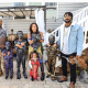 An awesome Black Panther costume for a large family.