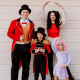 A classic circus-themed family costume.