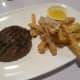 Rib-eye steak with yosemite fries. I should have cut it up to show you it was medium rare!