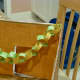 Paper chains are a common decorative item in sukkahs. My daughter's small fingers were perfect for making this one!