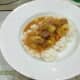 How your finished dish should look - Lamb and Leek Curry served with rice