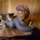 Lladro porcelain with boy, dog and bird