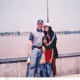 Author with wife and stepdaughter Aey on the Riverside Promenade (taken in 2004).