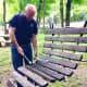 My husband on huge xylophone.