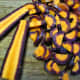 The purple carrots were a lovely addition to the dinner table.