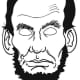 Abraham Lincoln face mask from http://coloringhome .com/lincoln-coloring-pages