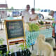 Morning Mist Harvest table at the Farmer’s Market at Imperial Sugar Land