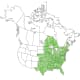 Northern Red Oak Range Map (USDA Plant Database)