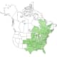 White Ash Tree Range Map (USDA Plant Database)