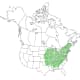 Silver Maple Range Map (USDA Plant Database)
