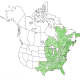 Red Maple Tree Range Map (USDA Plant Database)