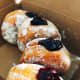 Raspberry jam-filled donuts 