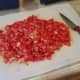 Chop up your tomatoes.