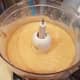 The mixture is then blended.