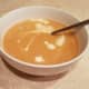 Ladle your soup into bowls and add half and half to your liking.