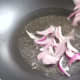 Sautée the thinly sliced onion.