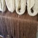 Alpaca yarn drying after being hand washed.