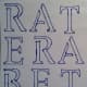 Completed word puzzle. Across words: Rat, Era, Bet.Then the words going down Reb, Are, and Tat.