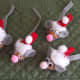 Each handmade mouse ornament has its own personality.