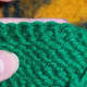 Elastic bind off as viewed from the back.