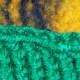 Elastic bind off as viewed from the front.