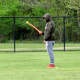 Ready to catch that ball at the Millie Bush Bark Park