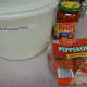 Flour to roll out the dough, pizza sauce for the top, and optional toppings.