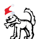 Dog Christmas coloring page