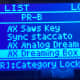 3. Press ENTER and see that my list has changed to the BANK PR-B containing AX Dreaming Box with other Tones in THAT Bank
