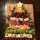 Christmas tree platter with gorgeous red grapes