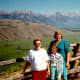 My mother, niece, and me in this part of the ranch with the Teton Mountains as our backdrop