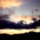 The sunset after a fast approaching rainstorm one evening